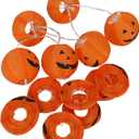 3m Halloween Pumpkin Lantern String, Halloween Orange Decorative Lights, LED Halloween Pumpkin Connectable String Lights for Party Outdoor Festival Patio Garden Decoration