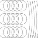 20 Pieces Wire Keychain Cable of 7.8 Inches Stainless Steel Large Key Ring, 2mm Cable Loop Rings for Keyrings, Hanging Luggage Tag, Bag Tag, ID Tag Keepers, Kitchen Utensils