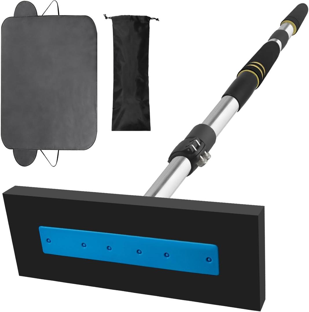 Snow Brush for Car Non Scratch, 33 to 81in Snow Remover for Cars Ice Scrapers for Car Windshield Automotive Long Handle Splicing Extension Pole with Foam Head Snow Broom for SUV Truck