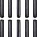 10 Pack 1/2 Inches x 4 Inches Black Malleable Steel Nipples Fitting, DIY Steampunk Industrial Vintage Style.