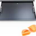 16517 Full-Size Griddle Insert for Bull 30" 4 Burner Grill Angus 47628 47629 Outlaw 26038 26039,Bull Premium Grill 18248 18249,Non-stick Carbon Steel Flat Top Cooking Plate Replacement for Bull 65073