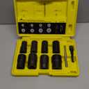 Topec Bolt Extractor Set, 10 Piece Lug Nut Remover Socket Tool, 1/2" Drive Impact Wheel Lock Removal Kit for Removing Damaged, Dead, Rusted, Rounded-Off Bolts, Lug Nuts & Screws