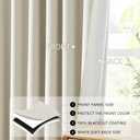 ChrisDowa 100% Blackout Birch Solid Curtains 102 Inches Long 2 Panels for Bedroom Living Room, Farmhouse Room Darkening Thermal Insulated Soundproof Grommet Top Window Treatment Drapes,52x102