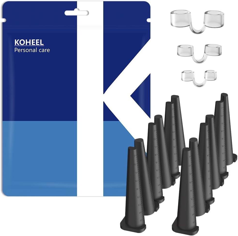 KOHEEL Nasal Dilator, Reduce Snoring and Improve Airflow, Anti Snoring Device with Various Sizes, Comfortable Nose Vents, Breathing Aids for Better Sleep and Exercise (6 Count)