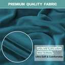 Turquoize Velvet Dining Chair Covers for Chair Covers Set of 6, Stretch Dining Chair Slipcover Parsons Chair Covers Removable Chair Protector Covers for Hotel, Thick Soft Velvet Fabric (6, Deep Teal)