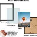 JCJMY 8.5x12 Picture Frame Black for Wall Hanging or Tabletop, Wall Mounting Horizontally or Vertically, 8.5 x 12 Wall Gallery Poster Photo Frame with Shatter Resistant Plexiglass, Black