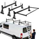 No Drilling Required Van Ladder Rack,Van Roof Rack with Cargo Stoppers,Compatible with 2013-2025 RAM ProMaster(Not City) (with Roller)