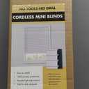 UNISHADES No Drill Blinds for Windows 1" Vinyl L-Shaped Slats Cordless Mini Blinds for Home, for Window Size 33" W × 48" H Grey