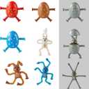 2 x Telescopic Suction Cup Easter Bunny Pop Tube Toy  Easter Egg Fillers Basket Stuffers Essentials Sensory Fidget Gifts Party Favors4pcs