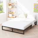 Richwanone 8 Inch King Size Bed Frame Metal Platform Mattress Foundation with Steel Slat Support, No Box Spring Needed, Easy Assembly, Black