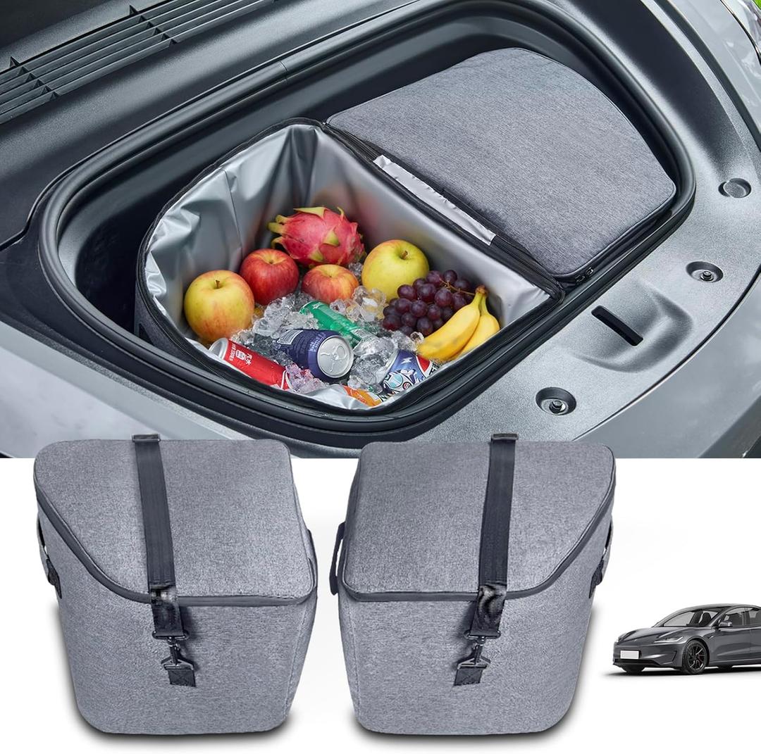 Tesla Model Y Frunk Cooler Organizer, Insulation Cooler Bag Front Trunk Storage Organizers for Tesla Model Y 2026 2025 2024 2023 2022 2021 2020 Camping Accessories