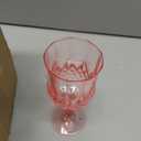 7OZ Plastic Wine Glasses, Reusable Vintage Goblets Unbreakable Drinking Glasses Crystal Water Cups Champagne for Wedding, Parties, Mother's Day (12, Pink), 6.6 Inches X 2.65 Inches