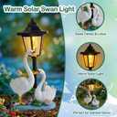 Solar Swan Garden Statues Outdoor, Decorative Swan Yard Decor with Solar Light for Lawn, Patio, Porch and Backyard, Outdoor Swan Decor Garden Gifts