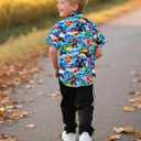 RAISEVERN 3-10T Boys Button Down Hawaiian Shirts Short Sleeve Cool Dress Shirt Tops (A1-bigfoot 01)