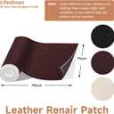 Leather Repair Patches, Self Adhesive Vinyl for Couches Furniture, 17X79 inch