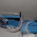 Stadium Seat for Bleachers with Back Support and Wide Padded Cushion Stadium Chair - Includes Shoulder Strap and Cup Holder (Cyan,2 Pack)