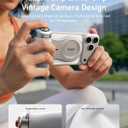 TELESIN Magnetic Imaging Master Grip, Ergonomic DSLR-Style Phone Camera Grip with 3200mAh Battery, Wireless Shutter Button, Custom Colorful Keycaps, Strong Magnetic Hold for iPhone Mag-Safe & Android