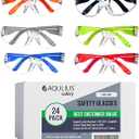 Aqulius 24 Pack Kids Safety Glasses ANSI Z87-6 Colors Kids Safety Goggles - Crystal Clear Eye Protection for Children