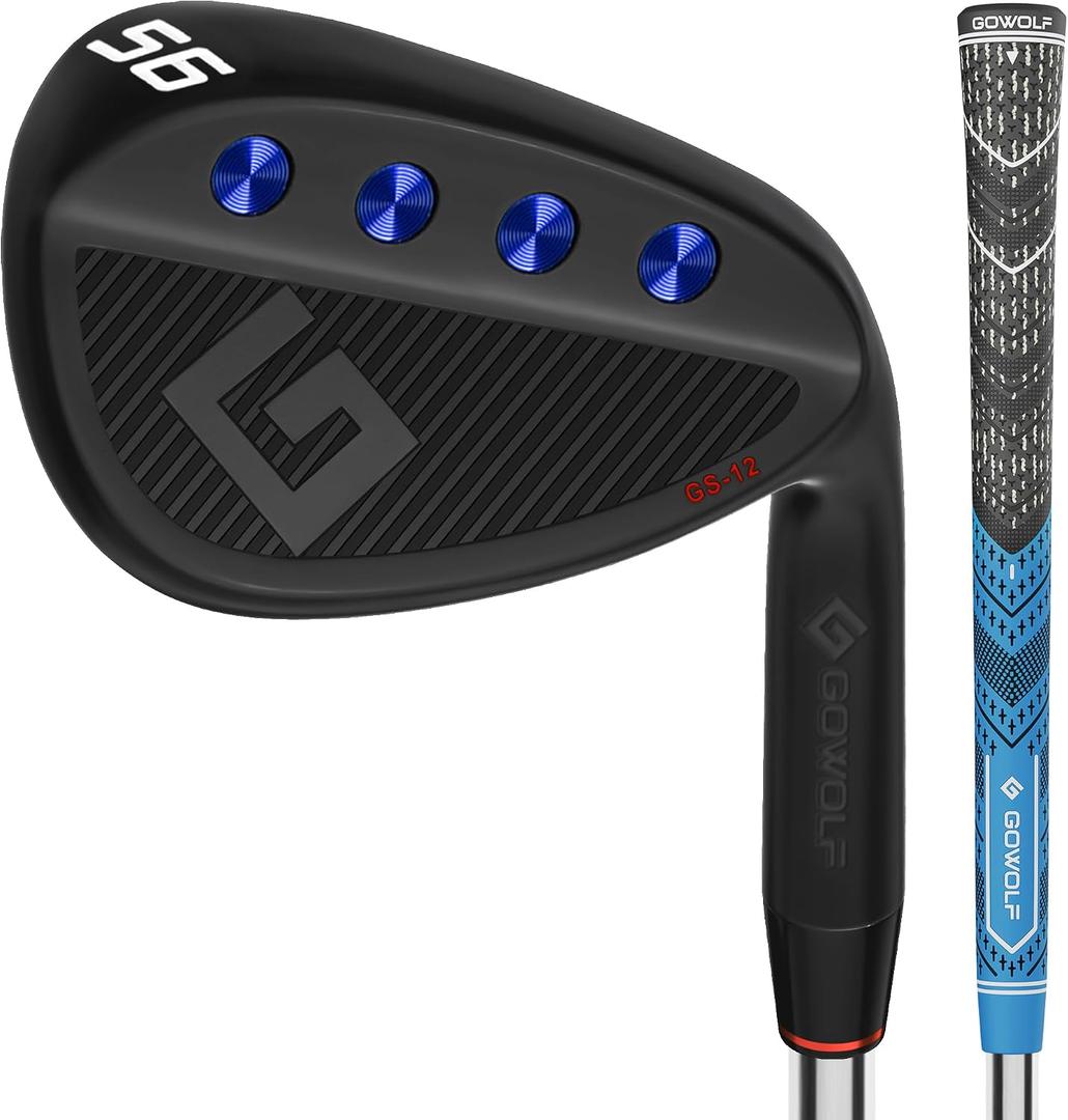 Gowolf Premium Forged Full Face Golf Iron 56 Degree Individual or Set for Men, Right Hand Gap Iron Sand Iron Lob Wedge, Golf Clubs CNC Milled Face for More Spin - Great Golf Gift
