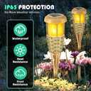 Solar Outdoor Lights, Solar Torch Lights Outdoor Flickering Flame, Outdoor Decorations for Patio Path Yard - 8 Pack