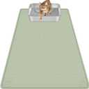 Cat Litter Mat, Extra Large 40" x 28" Silicone Mat Litter Trapping Mat for Scatter Control, Soft on Kitty Paws, Easy to Clean (Green)
