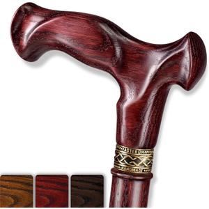 Asterom Walking Cane - Handcrafted, Ergonomic, Wooden - Canes for Men & Women, Cool Walking Sticks for Seniors, 36 in