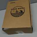 Prus Waso Amber Glass Soap Dispenser Set, Hand Soap and Lotion Set with Black Stainless Steel Pump, Perfect for Modern Bathroom Decor. (Amber)