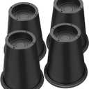 ANNKUT Bed Risers 6 Inch Heavy Duty, Round Furniture Risers for Bed Desk Table Sofa Couch Bed Lifts Risers, Support up to 6000 Lbs(New 4 Pack Black)