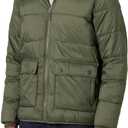 Amazon Essentials Men's Long-Sleeve Water-Resistant Sherpa-Lined Puffer Jacket (XX-Large, Dark Olive)