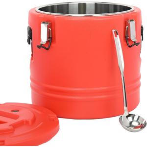 Insulated Soup Container with Spoon 5 Gallon, 21QT Portable Commercial Cold Hot Box Food Warmer for Catering, Stainless Steel Insulated Soup Transport Carrier for Restaurant Canteen Home Party
