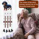 Dachshund Dog Wind Chimes for Outside,Metal Windchimes with S Hook with Playful Design Wind Chime Garden Decor Outdoor Ideal Memorial/Housewarming/Birthday/Festival Gifts Front Yard Decor