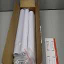 Closet Rod, 17 to 86 inches Adjustable Closet Rods for Hanging Clothes Heavy Duty Closet Hanging Rod Metal White Rod for Closet, Wardrobes, Bathroom, Windows