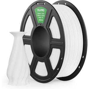 DEEPLEE PLA PRO Filament 1.75mm, Stronger Toughness 3D Printer Filament, PLA Filament Dimensional Accuracy +/- 0.02 mm, Neatly Wound, Fits Most FDM 3D Printer, 1KG White