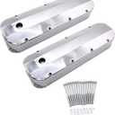 Tall Fabricated Aluminum Valve Covers for Big Block Chevy 396 402 427 454 Polished