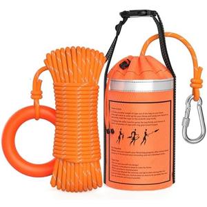 NTR Water Rescue Throw Bag with 50/70/98 Feet of Rope in 3/10 Inch Tensile Strength Rated to 1844lbs, Throwable Device for Kayaking and Rafting, Safety Equipment for Raft and Boat