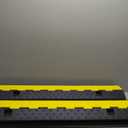 Cable Ramp Cable Protector Ramps Wire Hose Protective 2 Channel Traffic Rubber Plastic Cord Cover Speed Bump for Asphalt Concrete Gravel Driveway Outdoor, 4 Pack