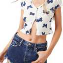 Forever 21 Womens Recycled Cotton Denim Shorts (Blue)