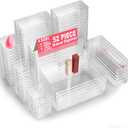 52-Piece Clear Plastic Drawer Organizers Set - 4 Sizes Bathroom & Dresser Storage Bins, Stackable Kitchen Desk Organizer Trays for Makeup, Jewelry, Utensils, Junk, Gadgets