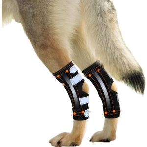 NeoAlly - Rear Leg Hock Brace with Metal Spring Strips, Dog Leg Brace for Rear Leg, Hock & Ankle Support, Rear Dog Leg Brace for Large Dogs, Long. (Both Legs, Medium)