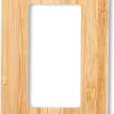 Solid Wood Single Rocker Light Switch Plate 4.5" X 2.76" Bamboo Light Switch Cover Quality Raw Wooden Decorative Bedroom Kitchen Home Decor (Single Rocker) (Standard Size)