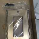 Nostalgic Warehouse Rope Rosette Electrical Outlet Switch Plate Cover (Single Rocker, Antique Brass)