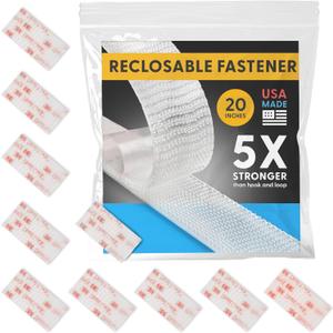 Industrial Strength - Clear Indoor/ Outdoor Adhesive Mounting Tape - Self Mating Reclosable Fastener Compatible with 3M SJ3550 / SJ3560 Dual Lock