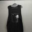 Mens Tank Tops Summer Beach Vacation Sleeveless Shirts Casual Palm Graphic Muscle Gym Workout Tank Top (XX-Large, Black Palm Leaves)