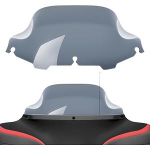 Amazicha 8" Smoke Wave Windshield Windscreen Compatible for 1996-2013 Harley Davidson Touring Street Glide/Electra Glide/Tri Glide FLHT FLHX FLHTCU FLHTC FLHTK (Tint)