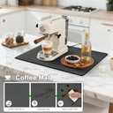 Dish Drying Mat & Coffee Mat for Kitchen Counter, Absorbent Microfiber Waterproof Mat with Non-Slip Backing, Multi-Size Multi-Color Options, Sink and Coffee Bar Accessories (16" x 21.6")
