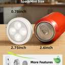 EZVALO LED Puck Lights, Rechargeable Stick On Tap Lights, Wireless Closet Light, 3 Color Temps, Under Cabinet Lights, 2.5'' Mini Touch Light, Ideal for Kitchen,Closet,Pantry,Shelves,Camper(6 Pack)