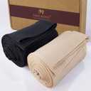 VERO MONTE 80D Opaque Tights For Women - 80 Denier Pantyhose Solid Opaque Tights (Small-Medium, [Pack of 2] Black & Nude - Excellent Stretch - Opaque & Form Fitting)