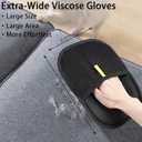 Pet Hair Removal Gloves, Dog Grooming Gloves&Cat Deshedding Gloves for Shedding Control, Electrostatic Hair Remover for Furniture, Couch, Car Seat, Reusable & Easy to Clean(Black 2Pcs)