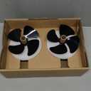 Wood Stove Fan, Fireplace Fan with Magnetic Thermometer & Bracket, 8 Blades Heat Powered Fan, Silent Motors, Horizontal Air Flow for Wood/Pellet Fireplaces (Black-Fan+Thermometer)