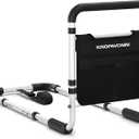 Bed Rails for Elderly Adults Safety - 2026 Upgrade - ASTM Compliant, Adjustable Bed Cane with Non-Slip Ergonomic Handle & Storage Pocket, Bed Railings for Seniors Load 400 LBS, Tool-Free Assembly